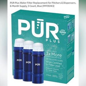 PUR Plus Water Filter Replacement for Pitchers & Dispensers, 3 Count (PPF951K3)